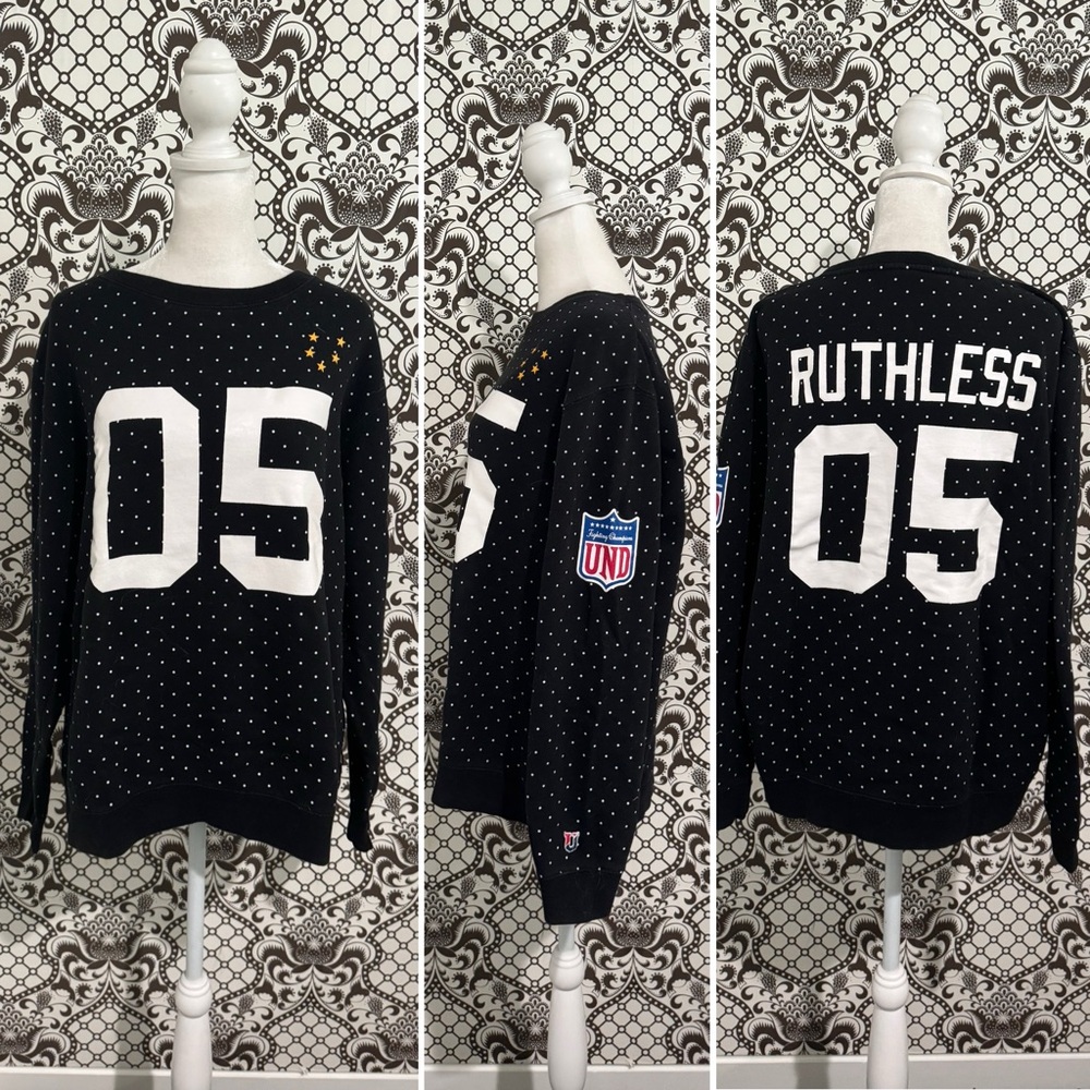 UNDEFEATED ✨ 05 RUTHLESS League Polka dot Crew Sweatshirt unisex | Sz S